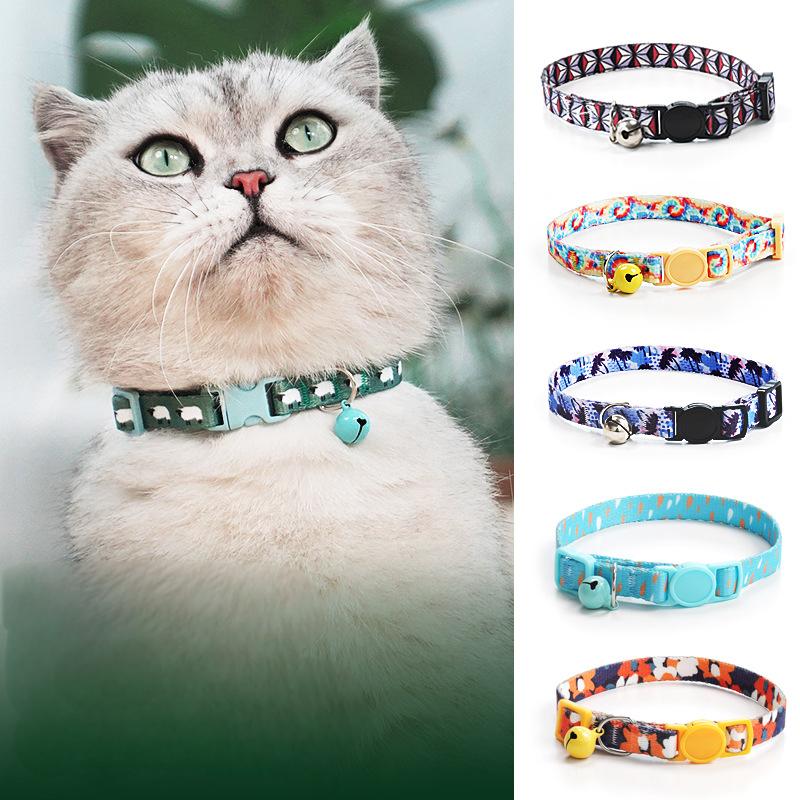 Anti-suffocation cat collar with comfortable safety buckle