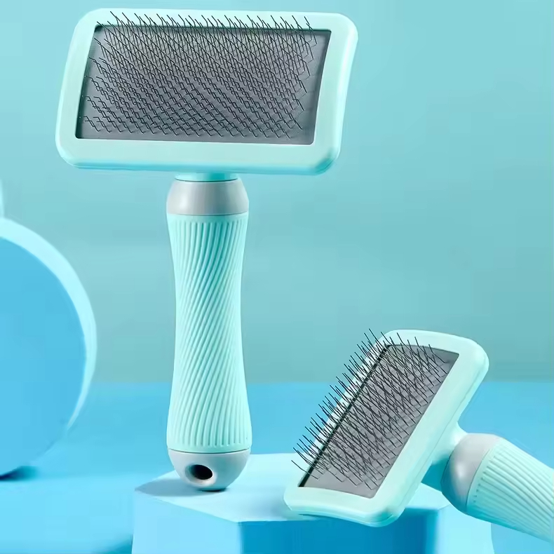 ABS Hair Removal Silicone Handle Anti-slip Pet Dog Cat Brush