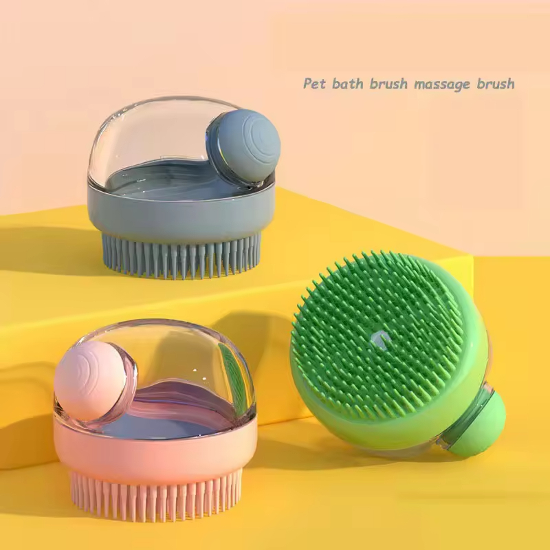 Pet bath brush cat bath special silicone bath brush massage brush