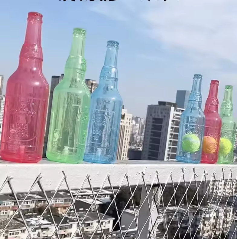 TPR Material Dog Toy Wine Bottle Sound Pet Toy for Grinding Teeth for Puppy Pet Entertainment